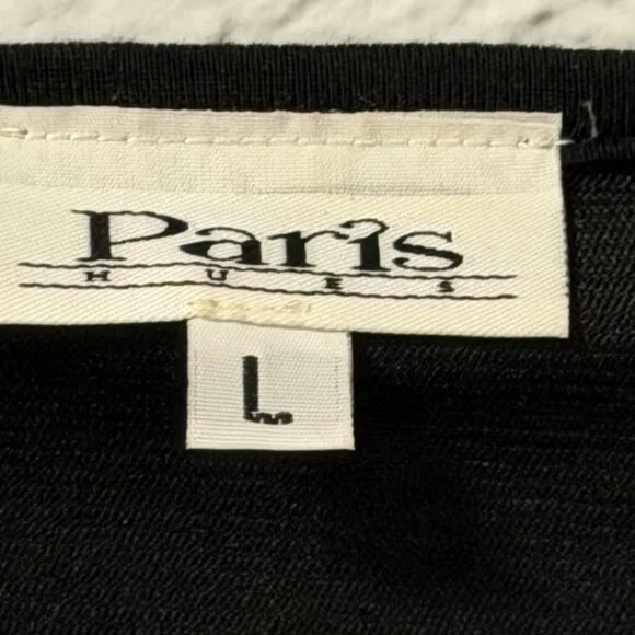 Paris Hues Long Sleeve Multicolor Tunic Top With Black Accents Sz L tunic - Picture 2 of 12